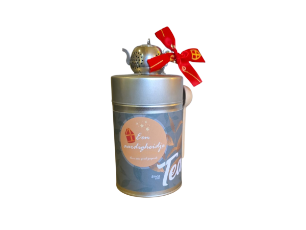 Thee cadeau blik Sint - Een aardigheidje