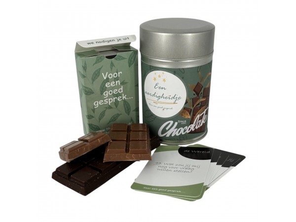 Chocolade cadeau blik - Een Aardigheidje