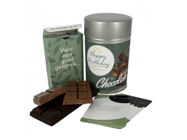 Chocolade cadeau blik - Happy Birthday