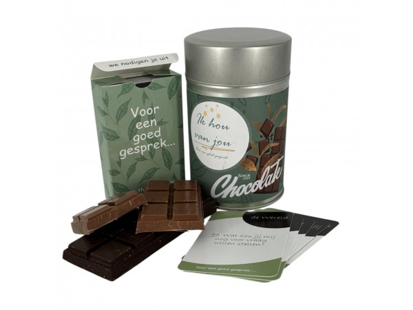 Chocolade cadeau blik - Ik hou van jou