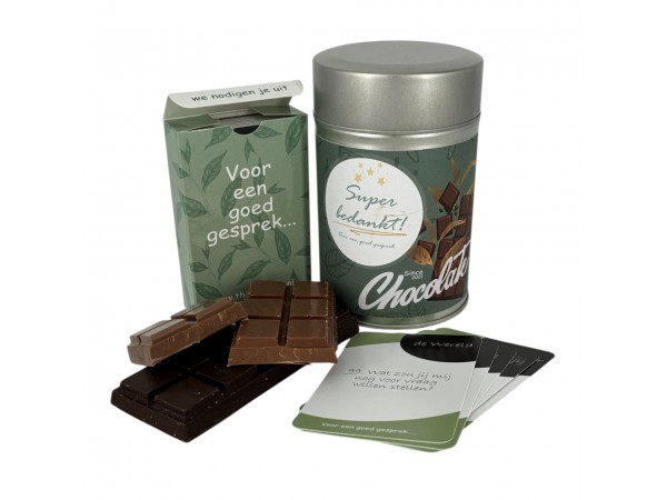 Chocolade cadeau blik - Super Bedankt